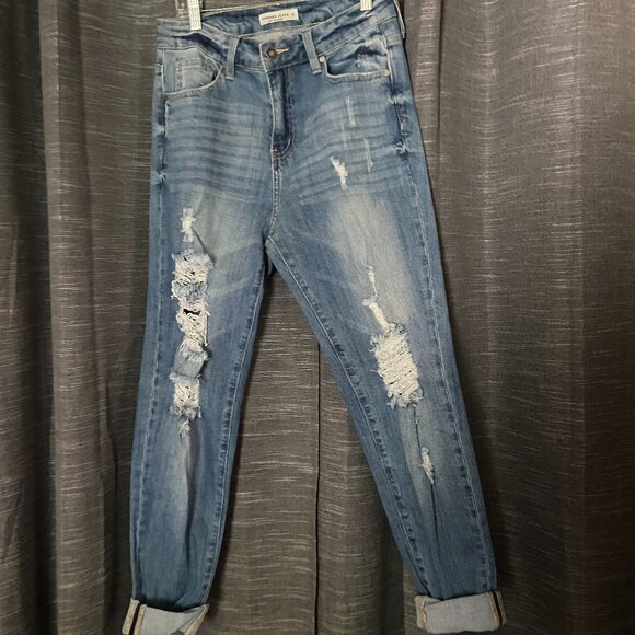 Hammer Jeans Size 11 Distressed Cuffed Skinny Jeans - Picture 1 of 11